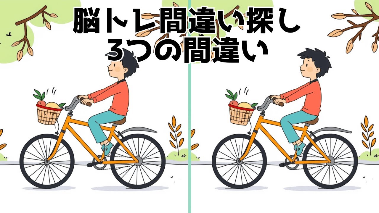 【間違い探し】解けたら天才！？脳トレ！3カ所の間違いを探そう！#10