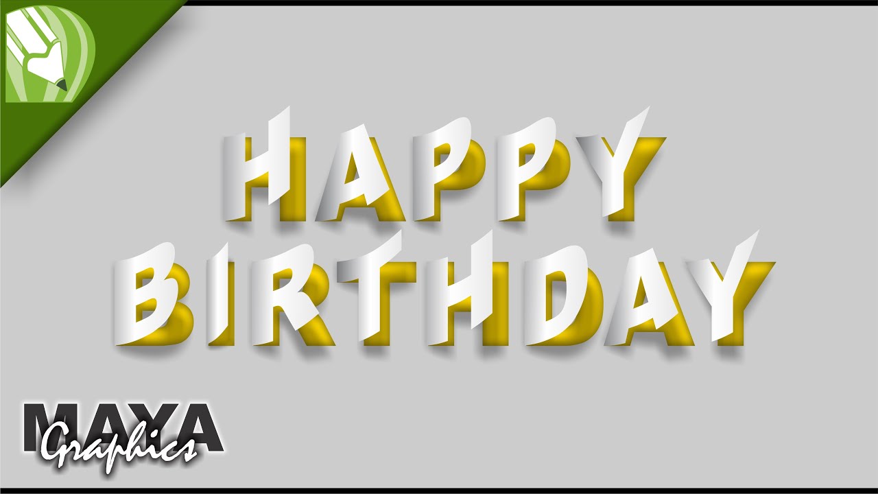 Birthday Typography in Coreldraw | New Year Typography in coreldraw | Coreldraw tutorial