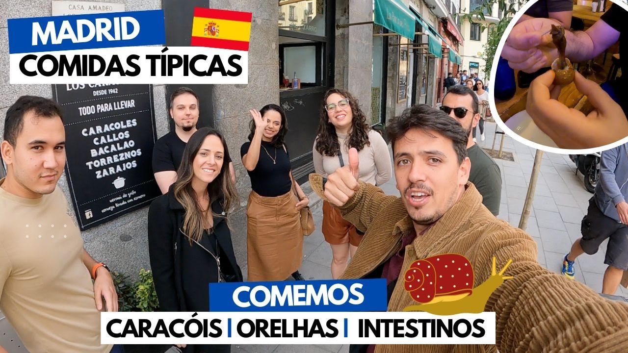 COMIDA TÍPICA ESPANHOLA QUE NINGUÉM TE CONTA | Caracol, Orelha e Intestino