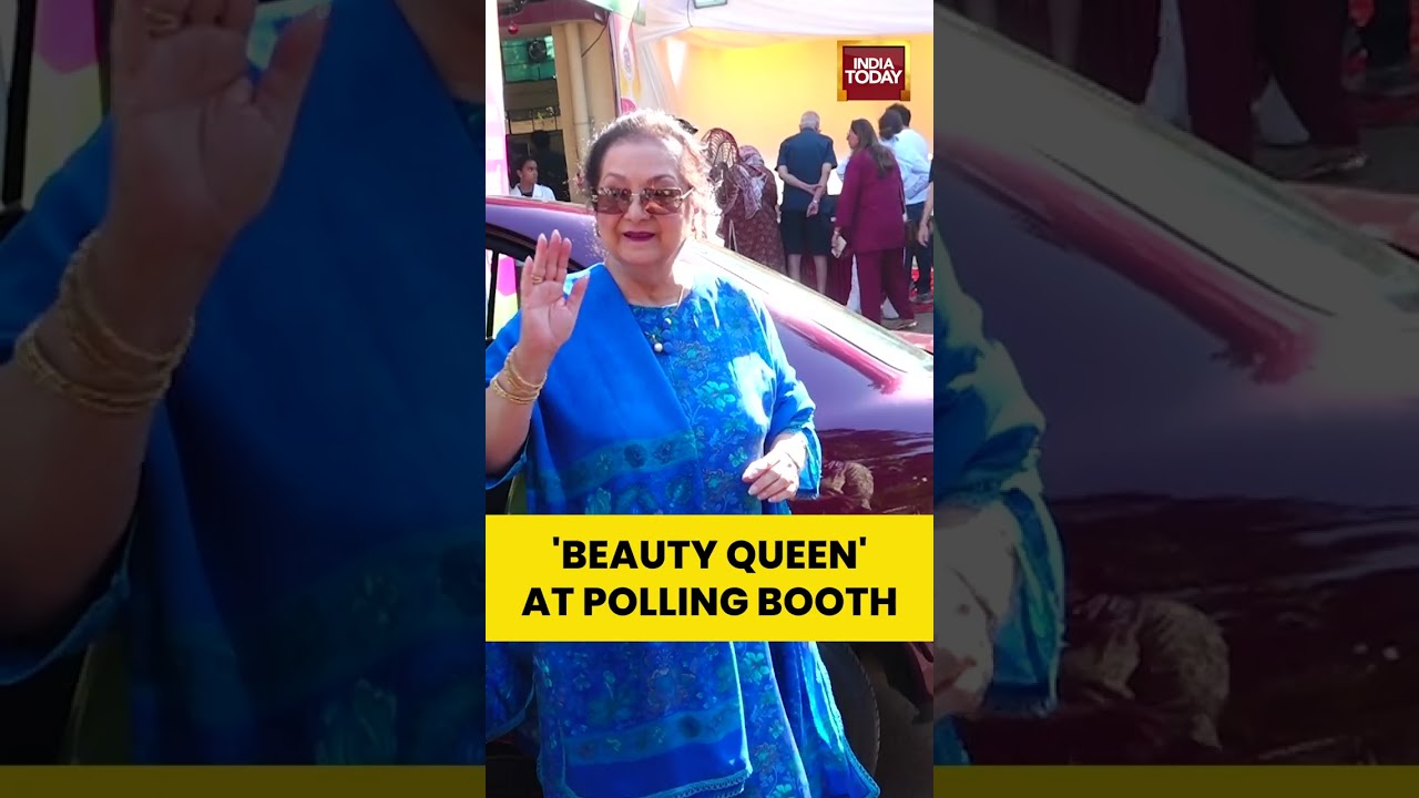 #sairabanu Arrives to Cast Vote in #bmcelections #civicpolls