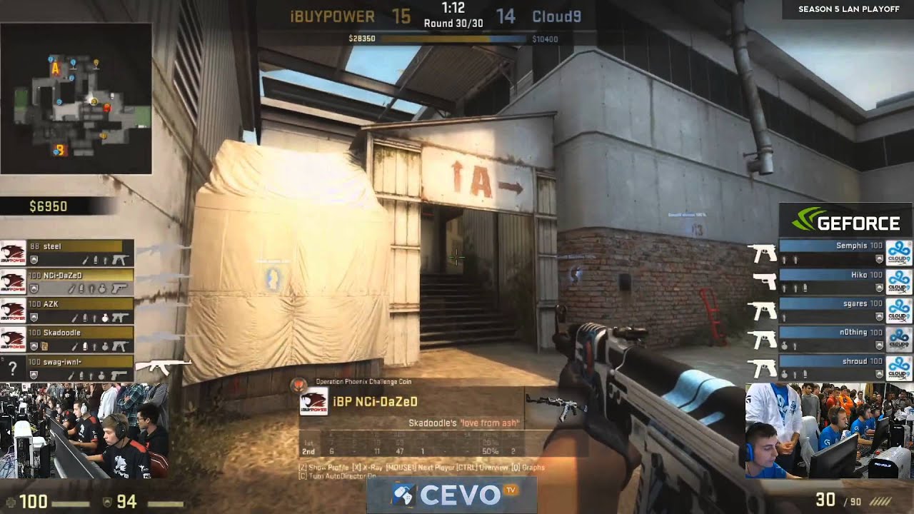 Insane force-buy by Cloud9 and Shroud in CEVO finals 15-14 against IBP