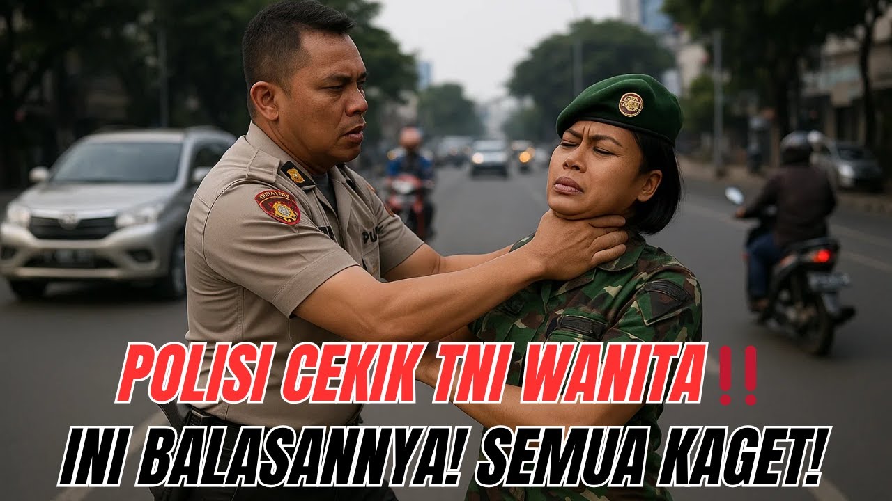VIRAL‼️ Oknum Polisi Cekik Wanita TNI di Tengah Jalan‼️ Ternyata Ini BALASANNYA‼️