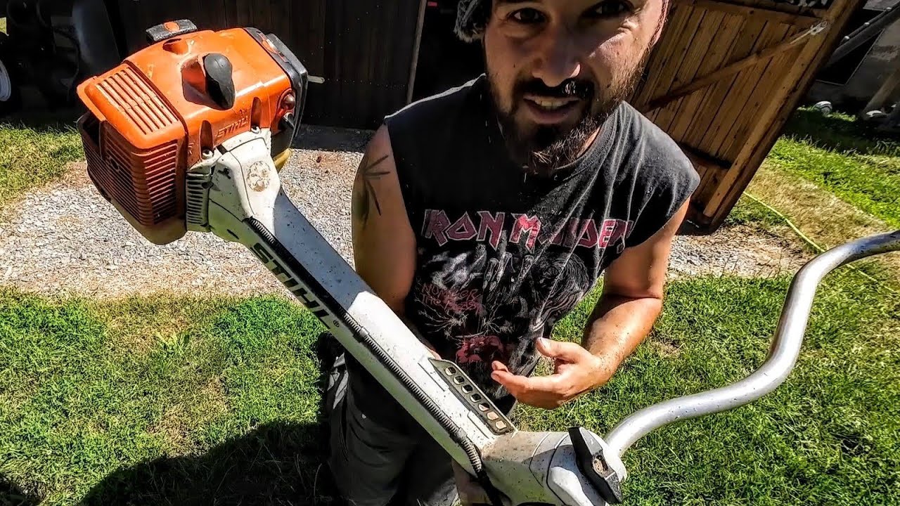 Stihl FSA 350 im Brennesselmeer - Startprozess Motorsense