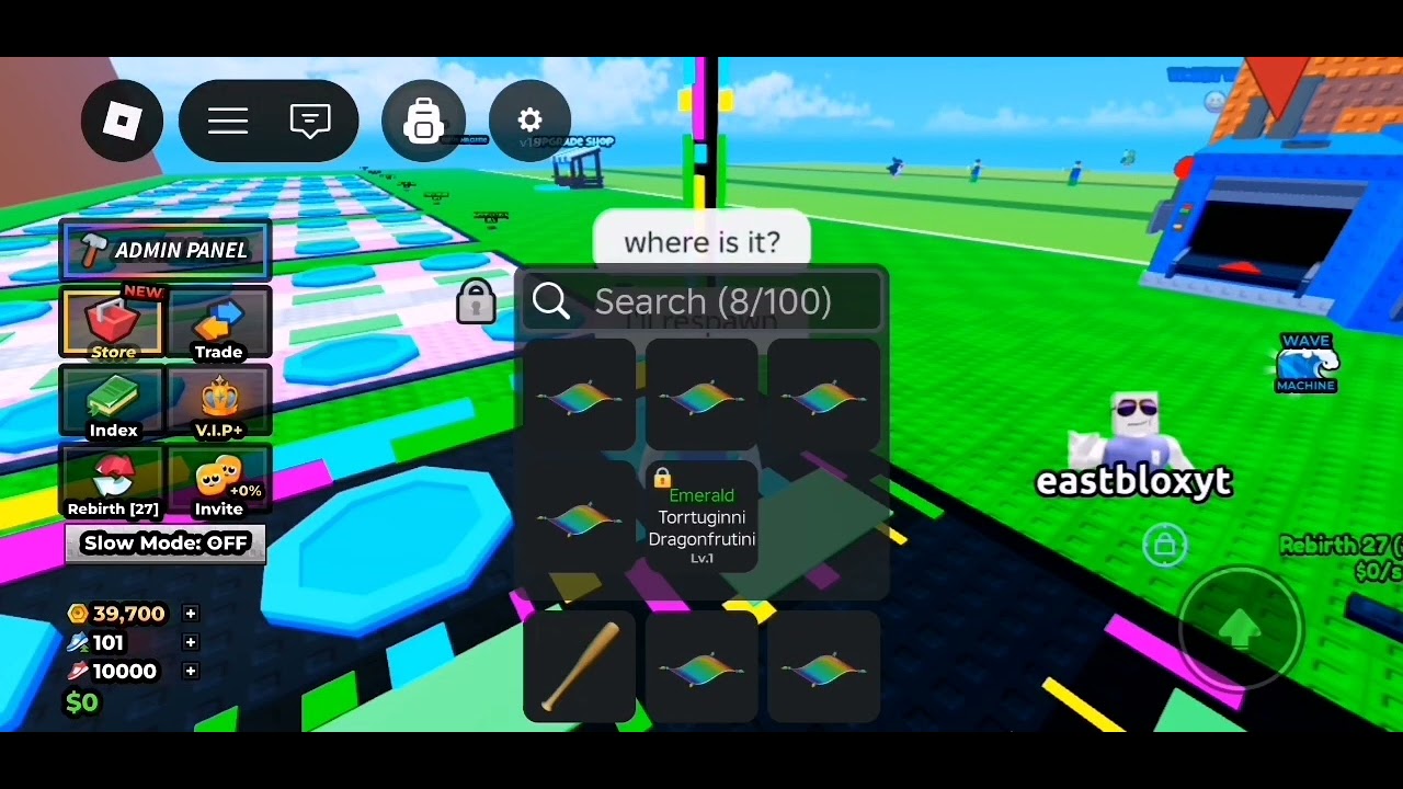 Guys I'm playing modded escape tsunami for brainrots