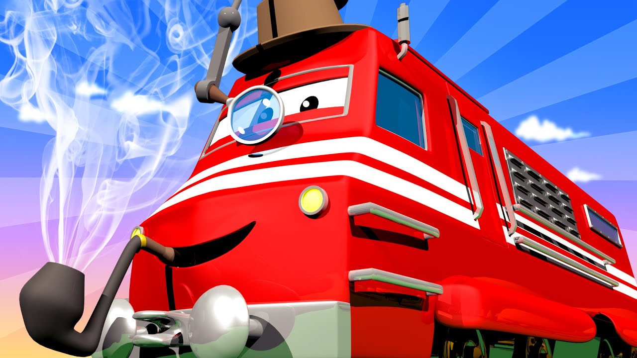 Troy The Train -  The DETECTIVE TRAIN is looking for MISSING TRAINS!  - Car City ! Train Cartoons