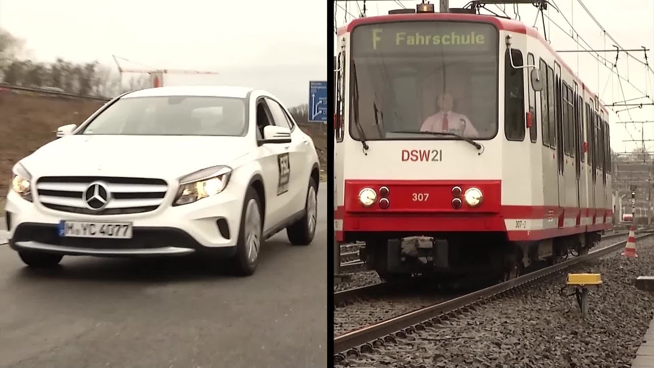 Bremstest: Auto vs. Straßenbahn