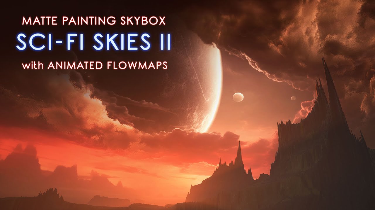 Matte Painting Skybox Pack: SCI FI Skies II UE5