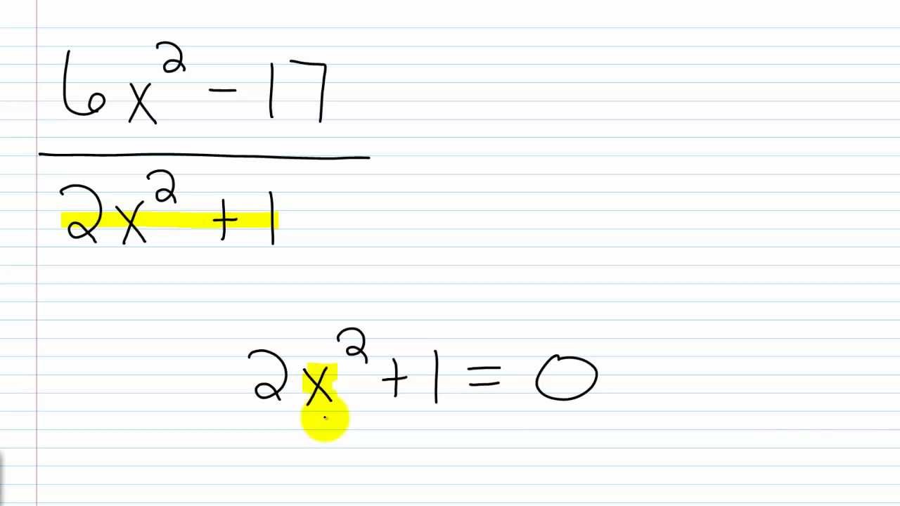 Algebra I Help: Determining the Restricted Values for a Rational Expression II
