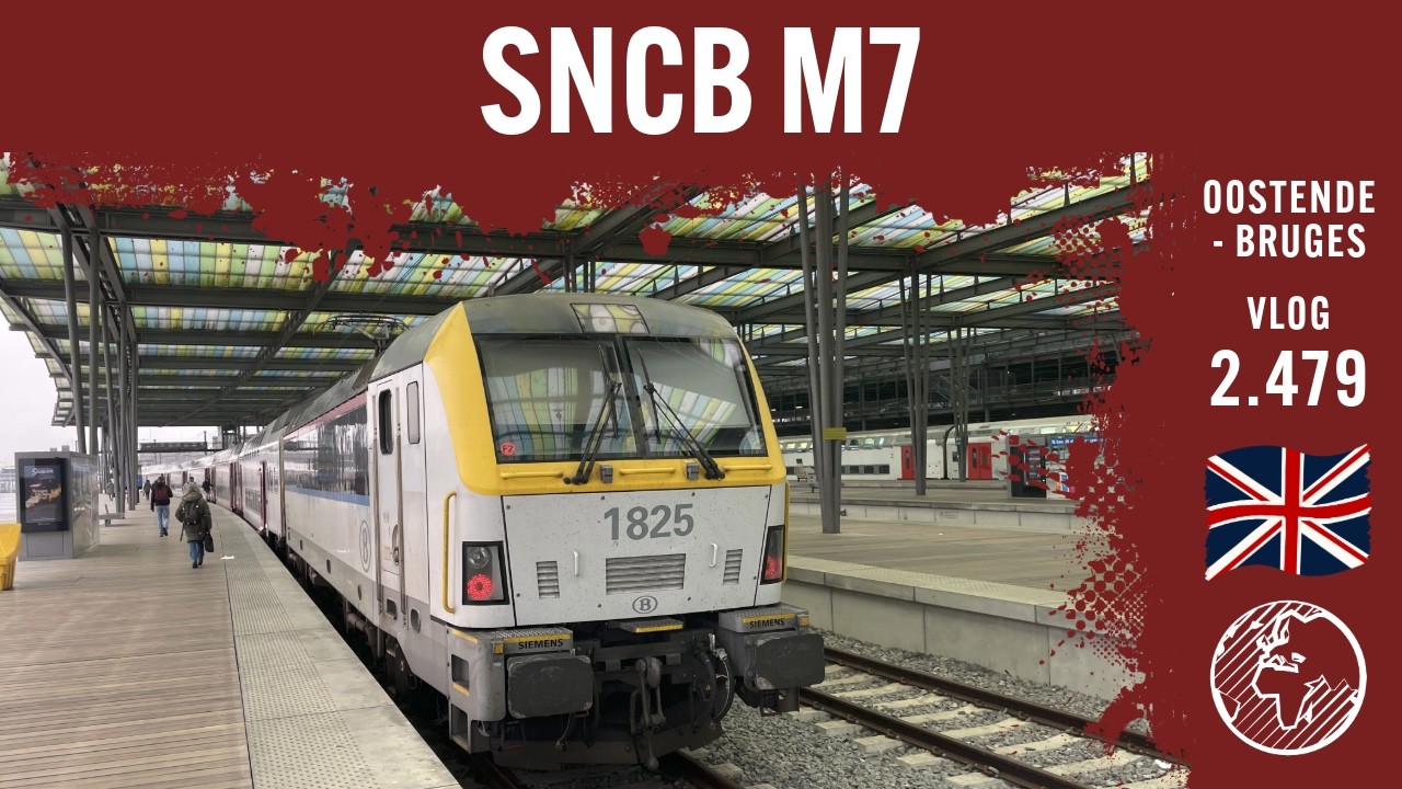 In a SNCB M7 from Oostende to Bruges | TripReport | Vlog 2.479