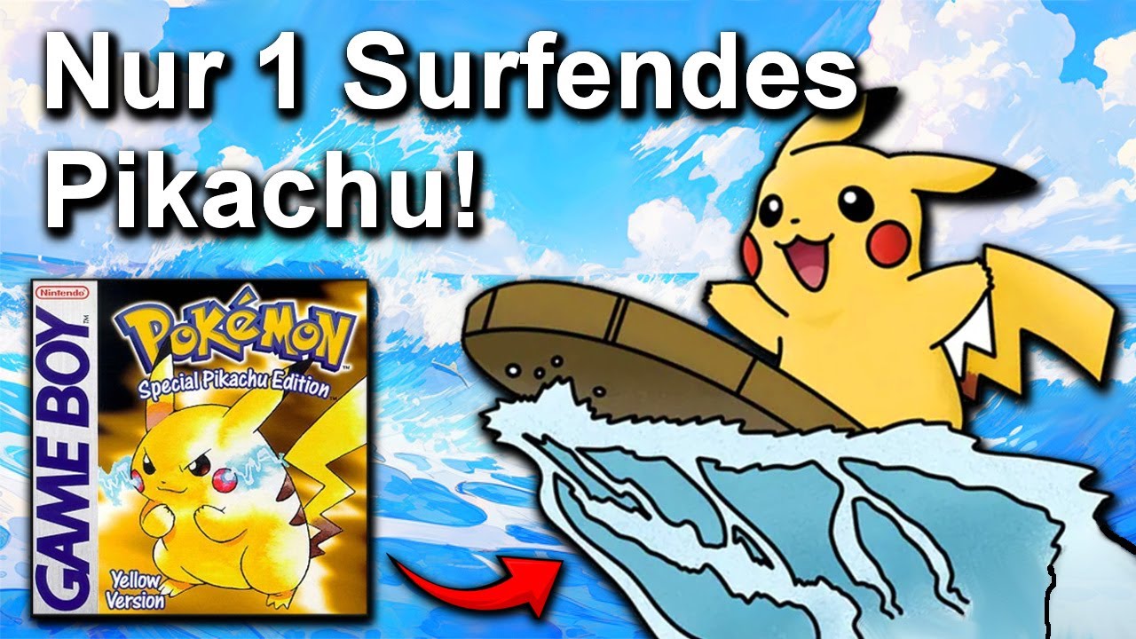 Surfendes Pikachu im Pazifismus durch Pokemon Gelb! (Event Run Special)