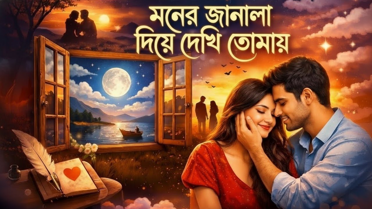 মনের জানালা দিয়ে দেখি তোমায় | Moner Janala Diye Dekhi Tomay | Romantic Bangla Song | Lo-Fi Music 