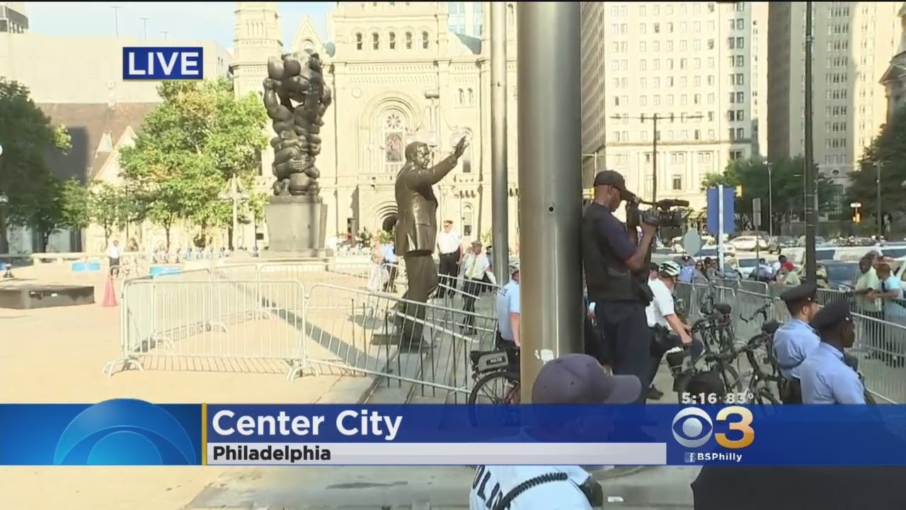 Counter-Protesters Hold Rally At Frank Rizzo Statue