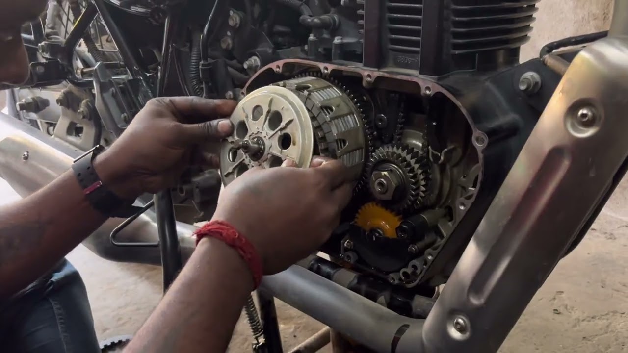 how to change clutch plate of benelli imperiale 400. #music #biker #highlights #rider #bike #india