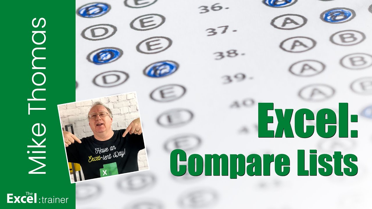 Excel: How to Compare Two Lists