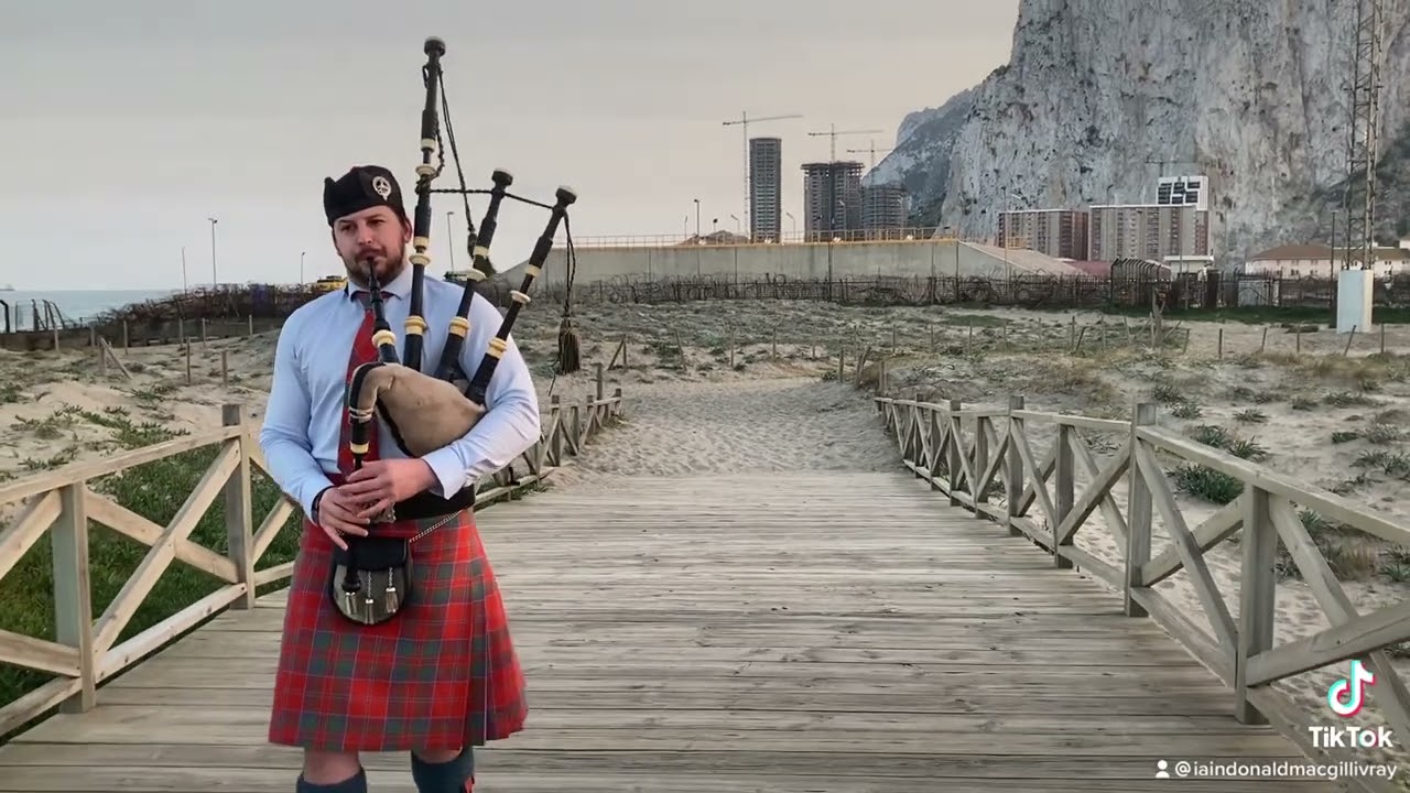 Bagpipes - ‘79th Farewell to Gibraltar’ - piped below ‘Rock of Gibraltar’