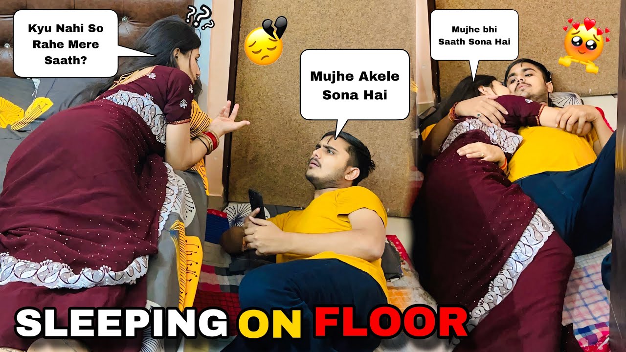 Sleeping On The Couch Prank On Wife*Cute reaction*😍 || #prank On #indian wife @SakshiBabaOfficial