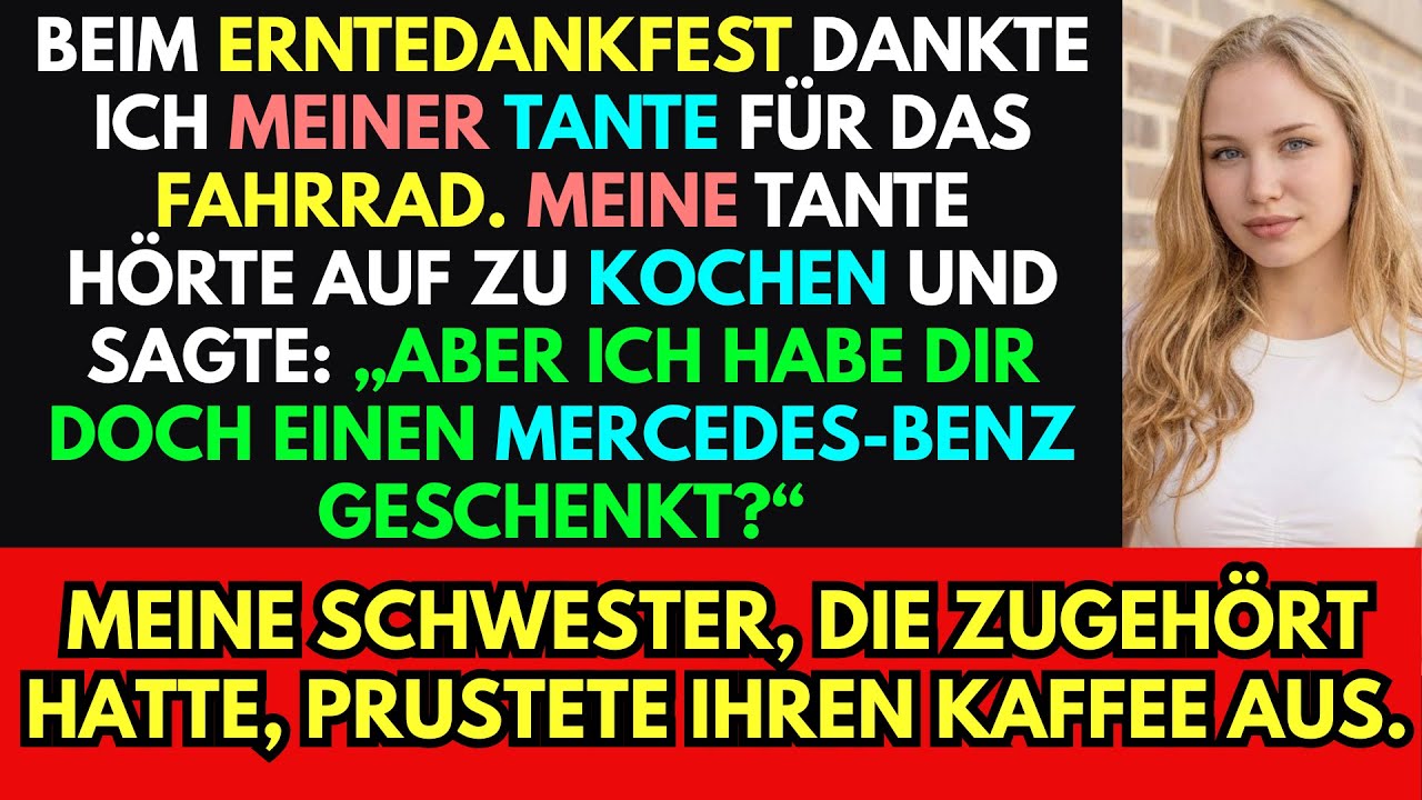 Ich bedankte mich für ein Fahrrad. Doch sie sagte:„Ich habe dir doch einen Mercedes-Benz geschenkt?“