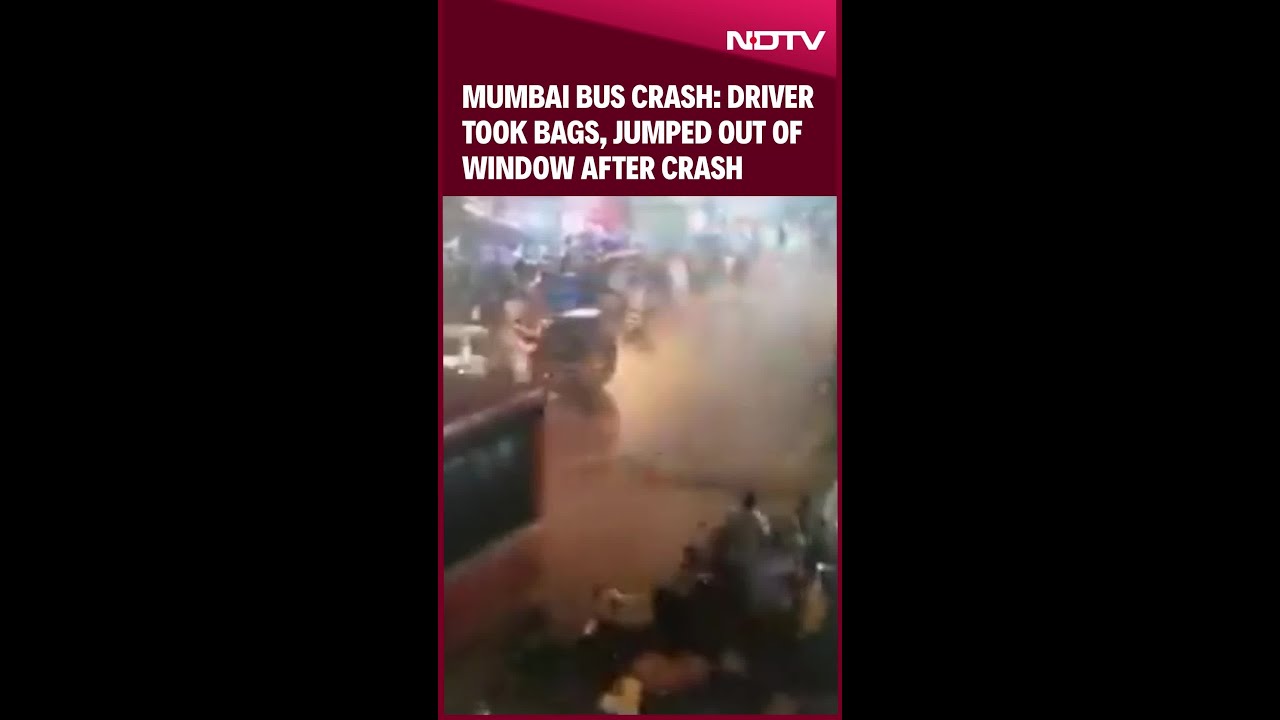 Mumbai Bus Accident | Mumbai Bus Driver Took Bags, Jumped Out Of Window After Crash, Shows CCTV