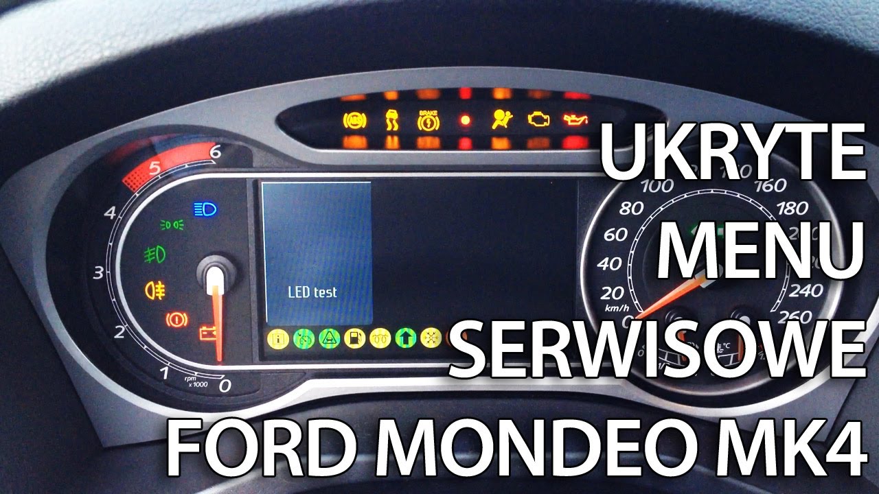Jak wejść w ukryte menu serwisowe w Ford Mondeo MK4 (converse+ tryb fabryczny, DTC)