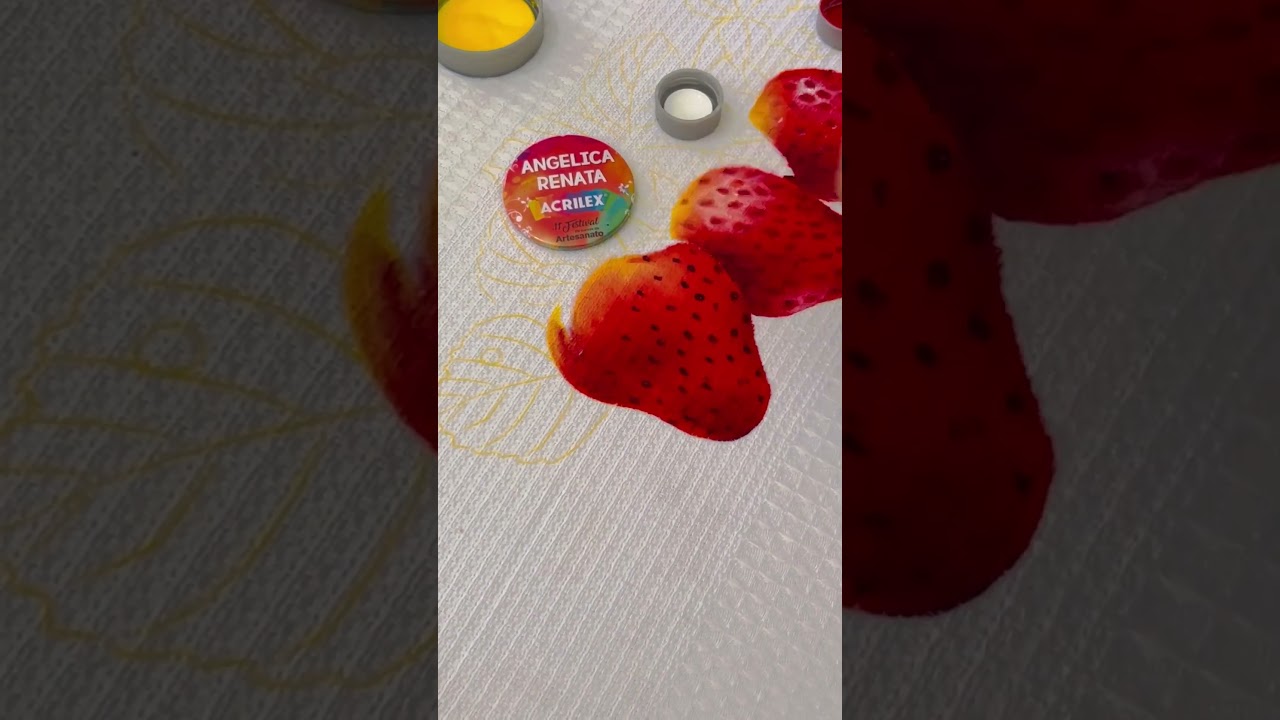 Como pintar morangos ❤️ #art #calligraphy #painting #calligraphypainting #artist #diy #flower