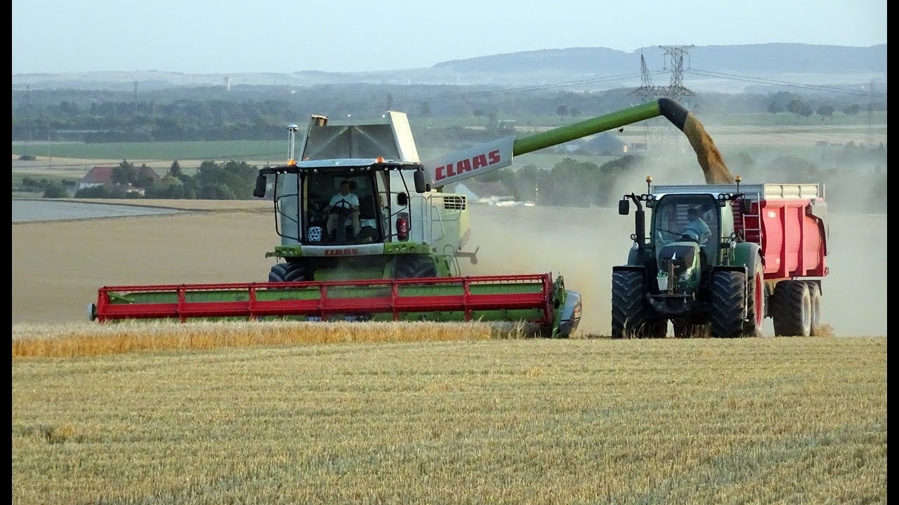 Moisson avec une Claas Lexion 750 Vario 930