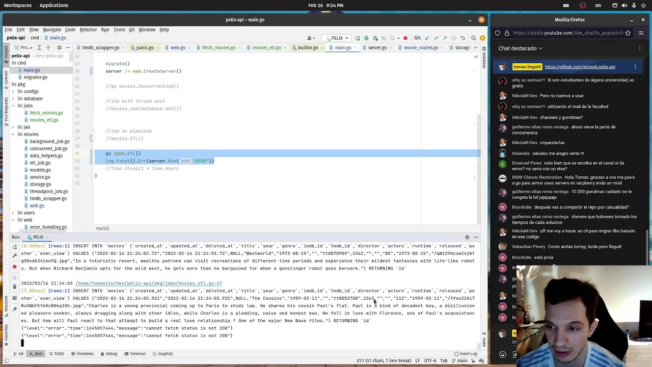 Programando en vivo, ETL en Golang