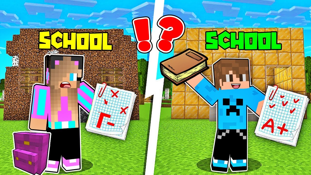 NOOB vs PRO ΠΟΙΟΣ ΕΧΕΙ ΤΟ ΚΑΛΥΤΕΡΟ ΣΧΟΛΕΙΟ ΣΤΟ MINECRAFT