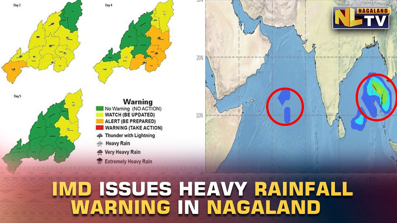 IMD ISSUES HEAVY RAINFALL WARNING IN NAGALAND & OTHER STATE