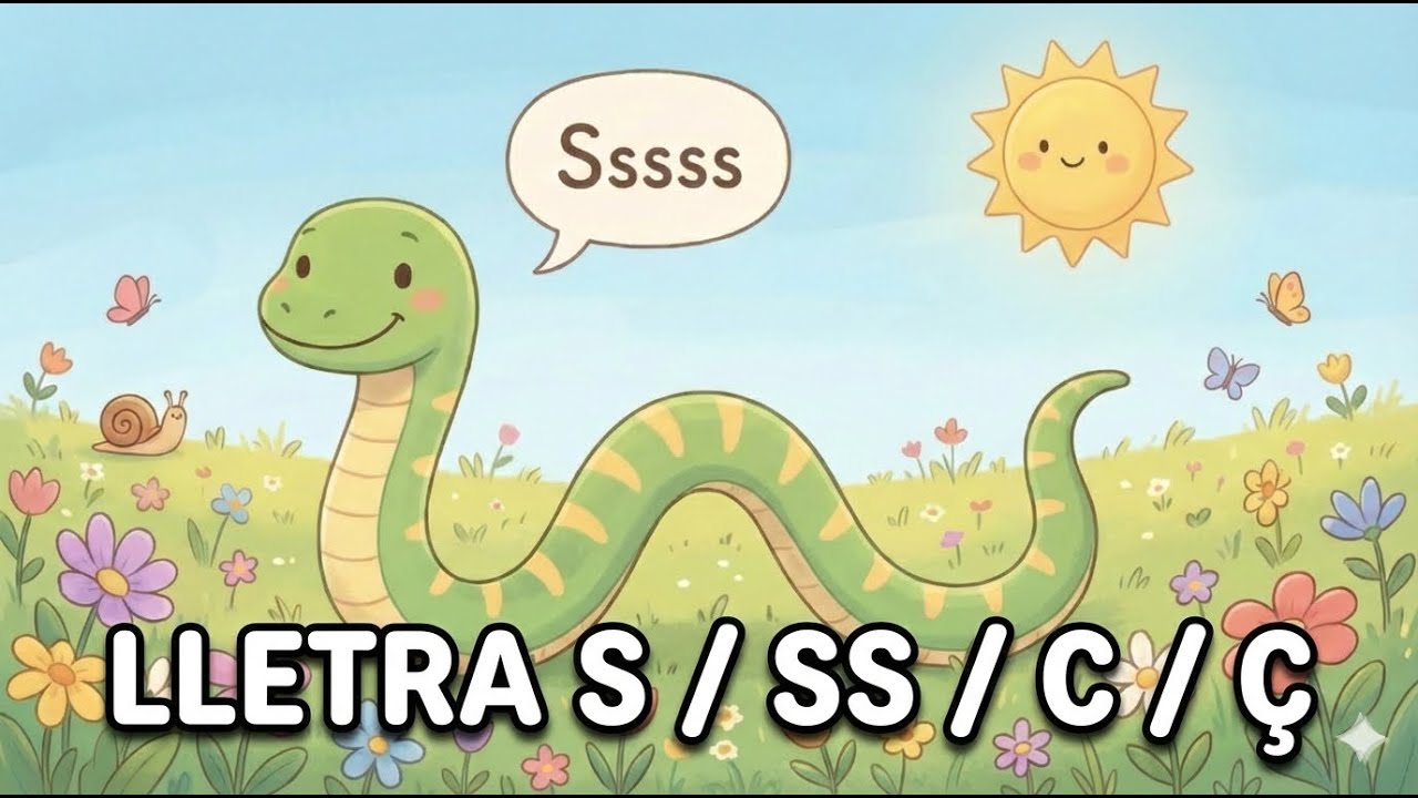 Aprèn la Lletra S i els sons /s/ /ss/ /c/ /ç/ | La Cançó de la Serp | Fonètica en Català  #canço