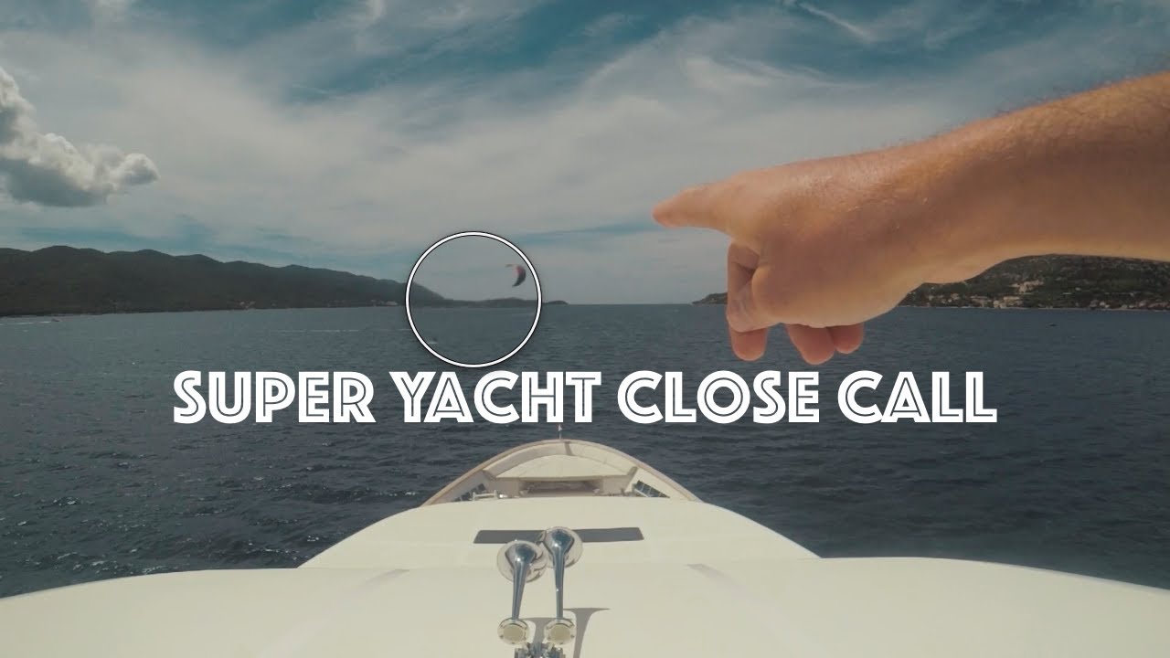 Kite Surfing in front of Super Yacht | BAD IDEA