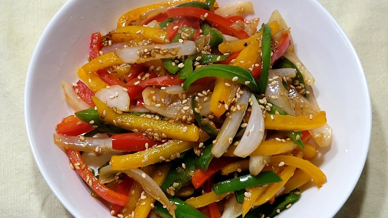 파프리카를 이렇게 만들면 쉬워도 너무 쉬워요. 건강한 반찬으로 만들어 간단하고 맛있게 즐기는 법! - 파프리카볶음 (Stir-fried paprika)