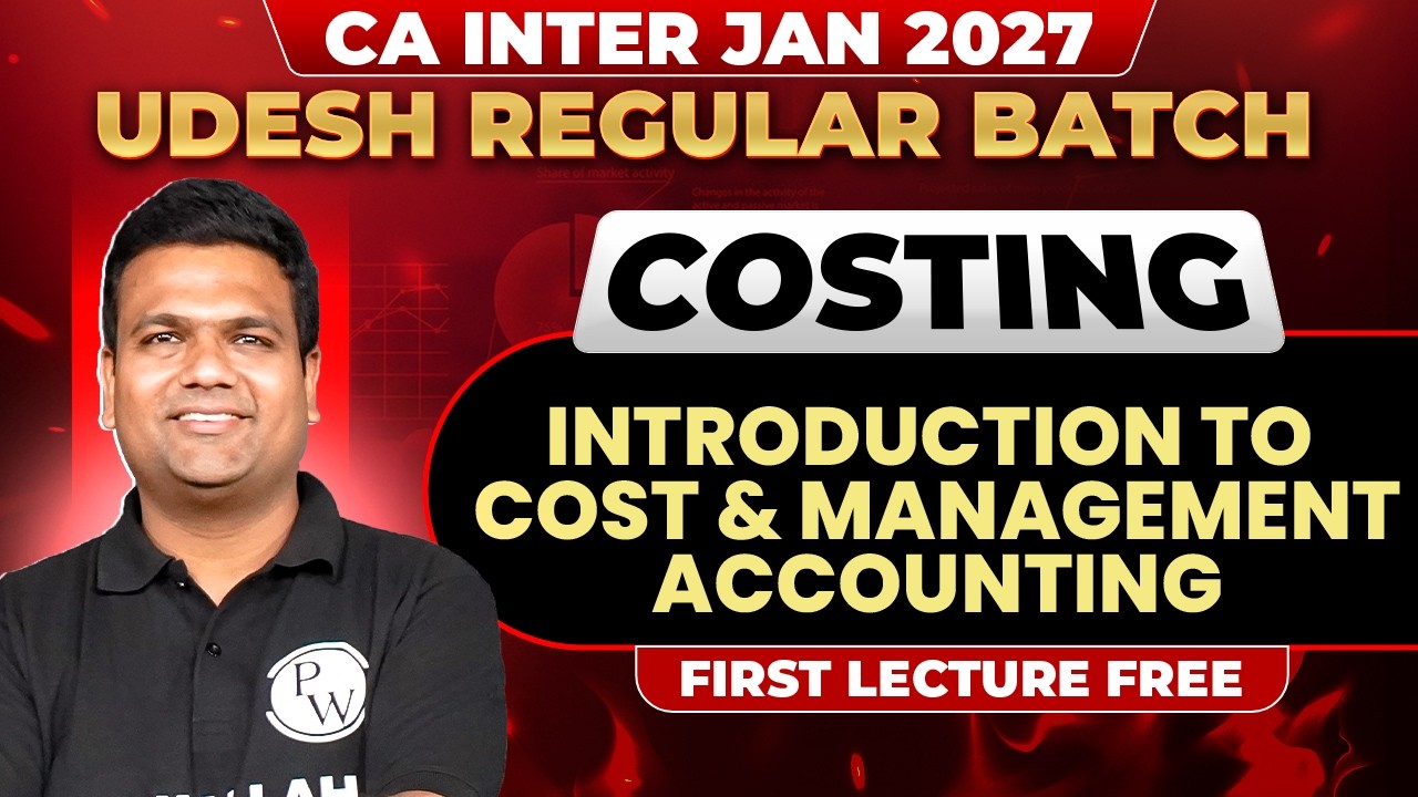 CA Inter Costing:Introduction to Cost & Management Accounting | CA Inter Revision | CA Sunil Keswani