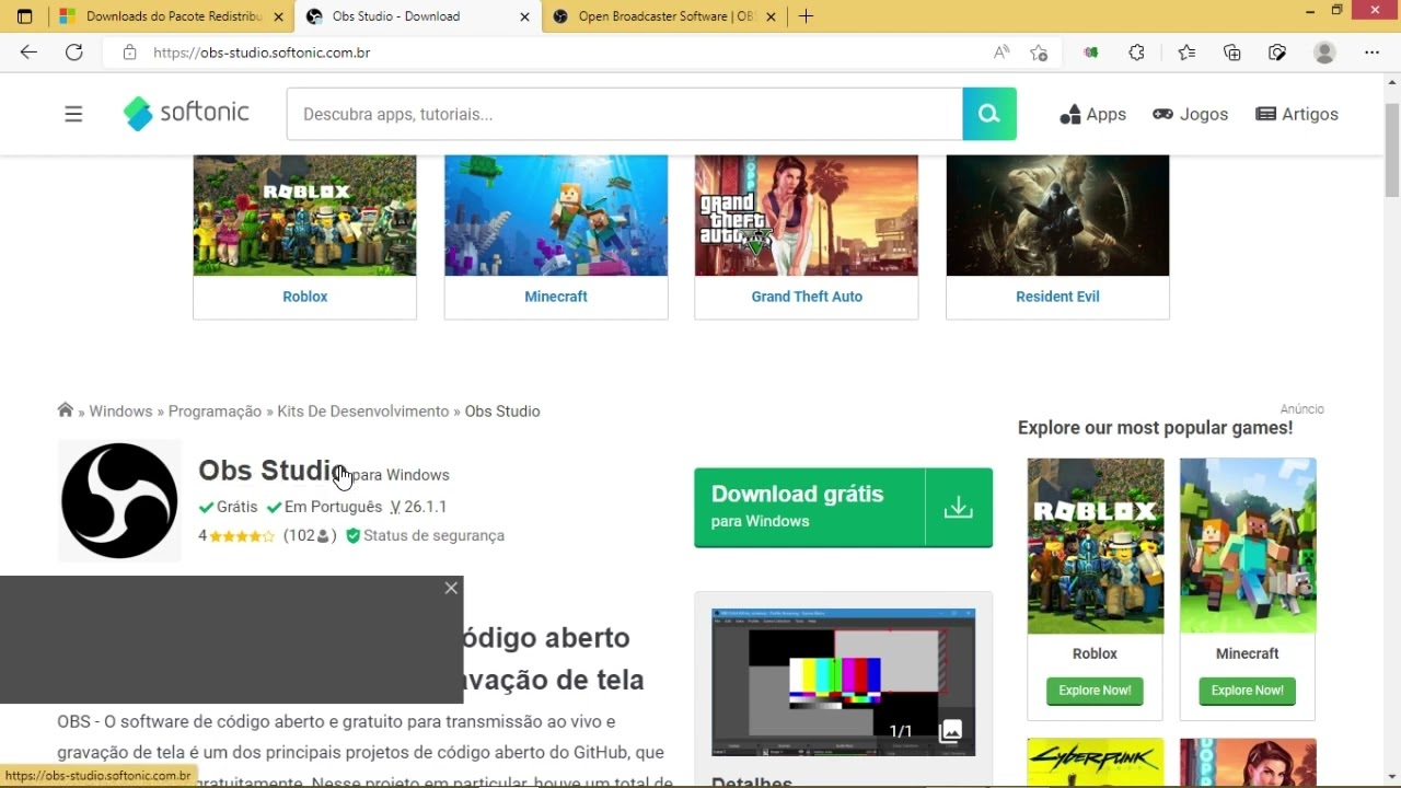 [ COMO RESOLVER O ERRO NA INSTALA&Ccedil;&Atilde;O DO OBS ST&Uacute;DIO ]
