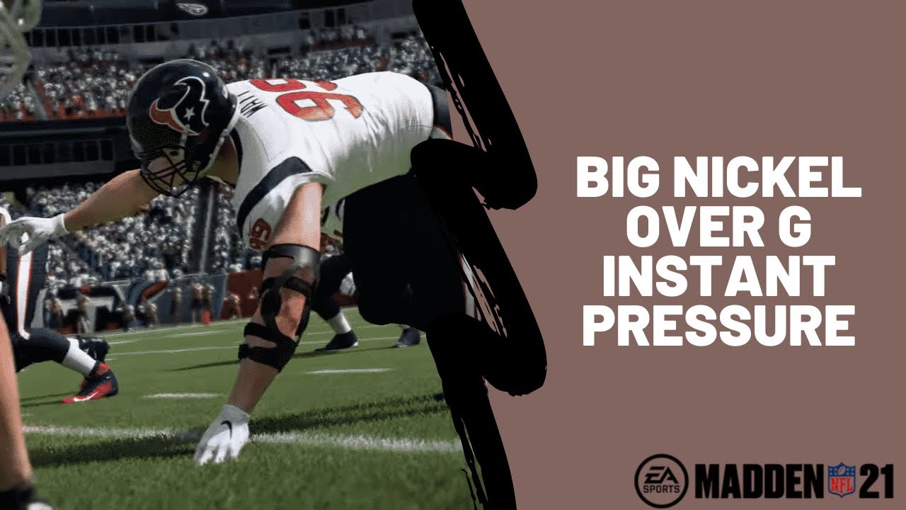 Madden 21 - How to Blitz in Madden - Big Nickel Over G Defensive Breakdown - Instant Pressure Guide
