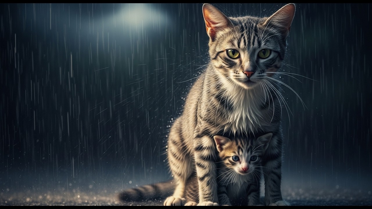 A Mother Cat Risked Everything to Save Her Babies from the Storm