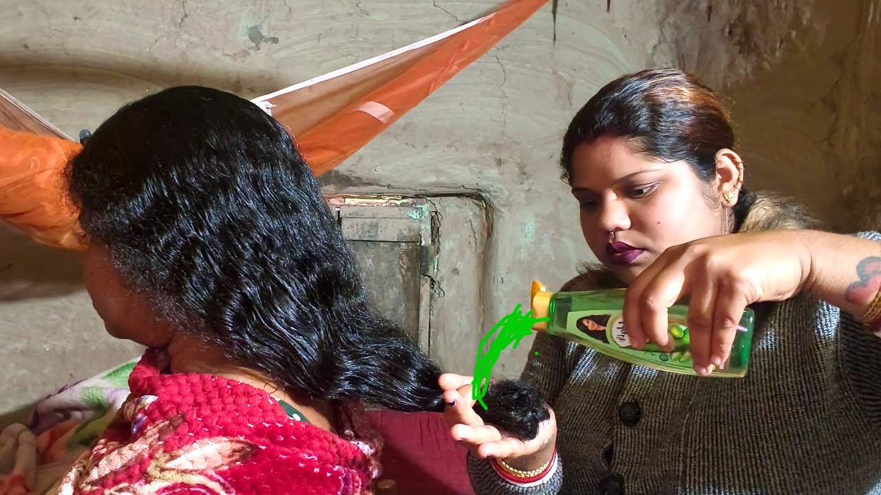 ASMR|| OIL Hair Massage & Hair Brushing Doing My Sweet Eldest Sister (Relaxation)🫶