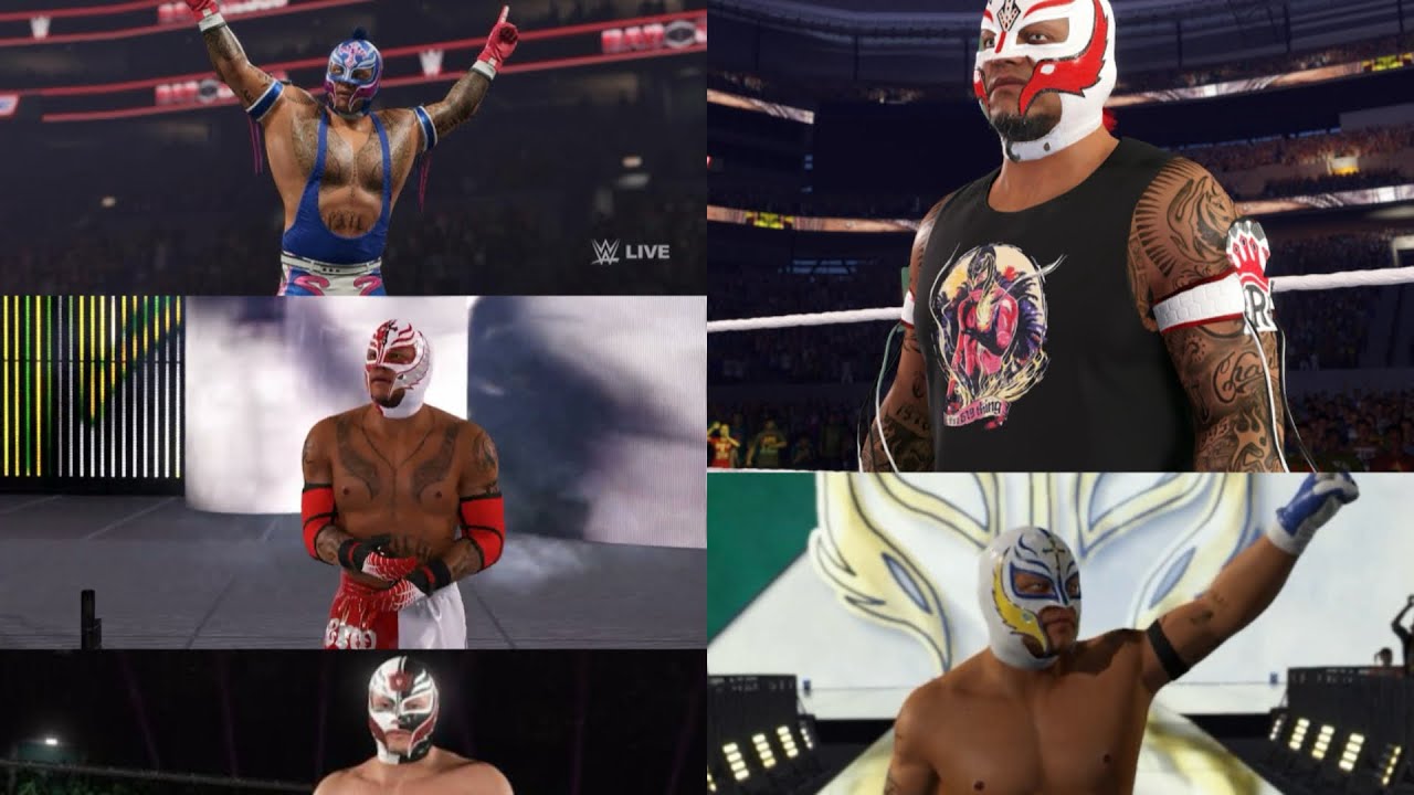 PACK 5 Attire REY MYSTERIO 2K Mod By KNB - DOWNLOAD 