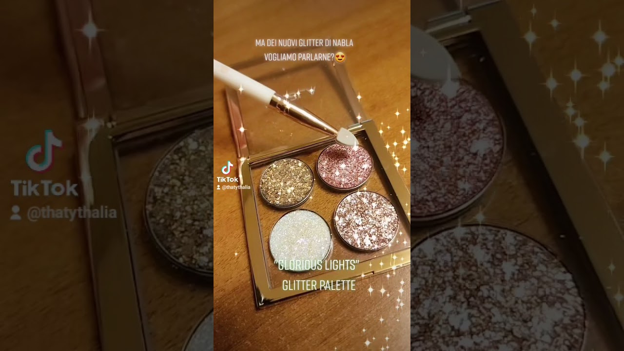 Glorious Light glitter palette- NABLA- swatches
