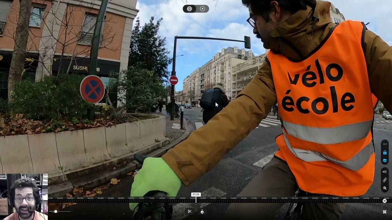 Aborder un rond-point en vélo