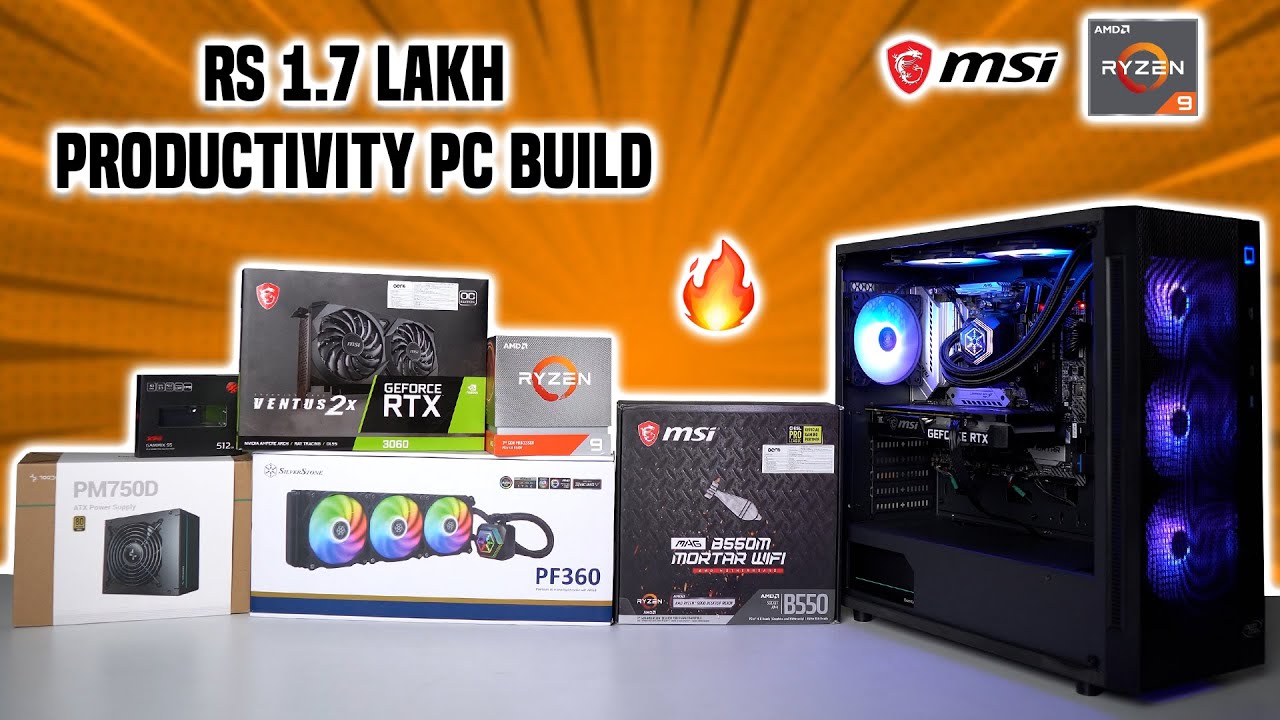 Rs 1.7 Lakh PC Build 🔥 | Productivity & Editing | Ryzen 9 & RTX 3060