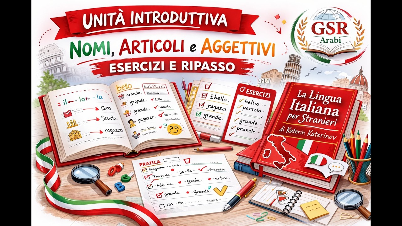 2- Ripasso ed Esercizi Nomi, Articoli e Aggettivi – Unità Introduttiva