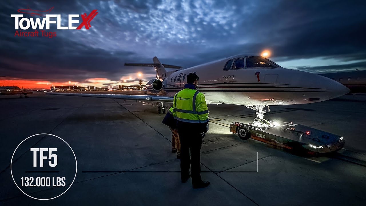 TowFLEXX TF5 - PC-24, Challenger 605, 800XP, Citation II | Electric Remote Controlled Aircraft Tug