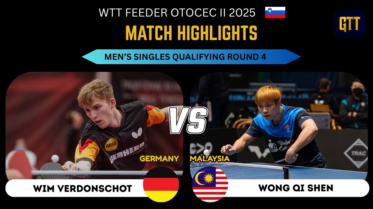 Wong Qi Shen 🇲🇾 Vs Wim Verdonschot 🇩🇪 | WTT Feeder Otocec II 2025 | Men's Singles Qualifying Round 4