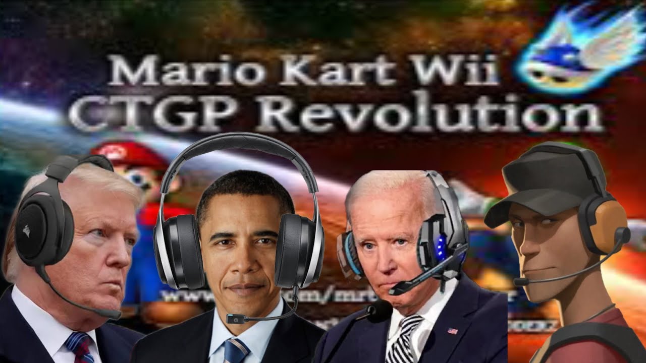 Президенты США и скаут играют в Mario Kart Wii CTGP Revolution