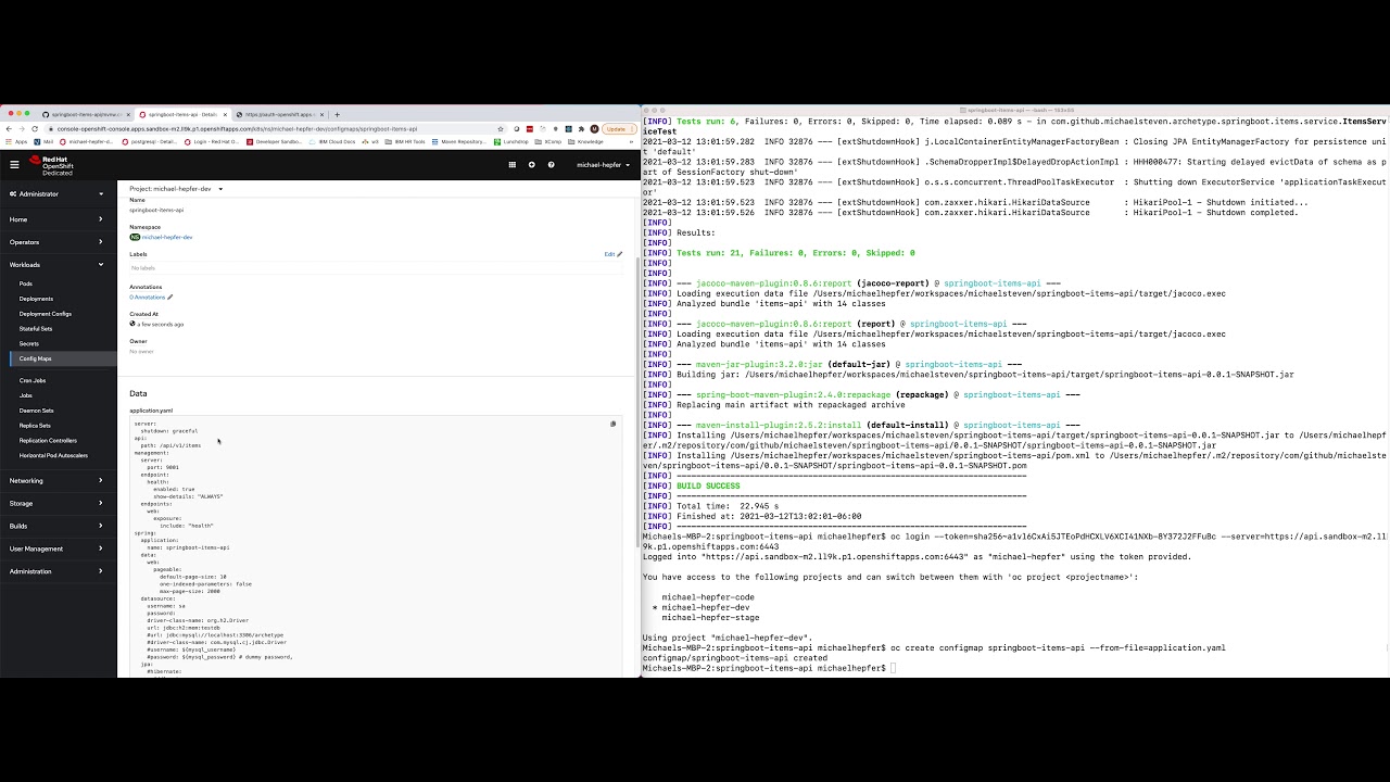 Microservice Deployment to OpenShift using OC CLI with templates