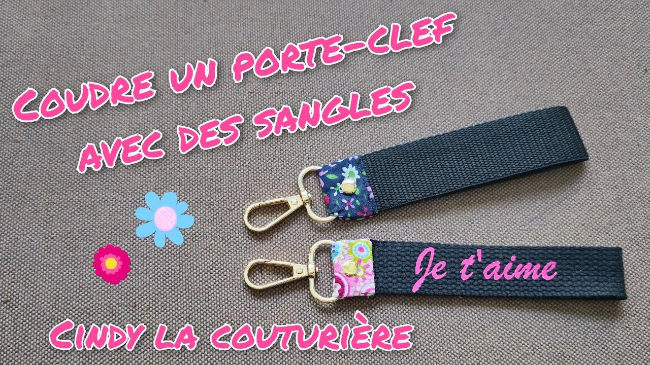 #tuto #diy #couture : Coudre un #porte-clef avec de la #sangle ~ ##cindylacouturiere