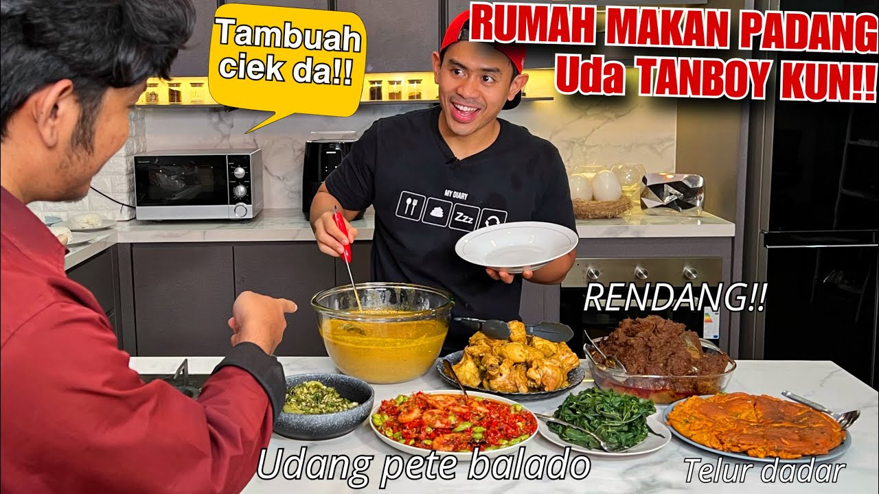 MASAKA MENU DI RUMAH MAKAN PADANG ALA TANBOY KUN !!