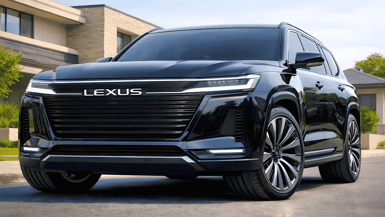 Lexus LX800 2026 года наконец-то здесь — этот роскошный внедорожник в черном цвете выглядит потря...