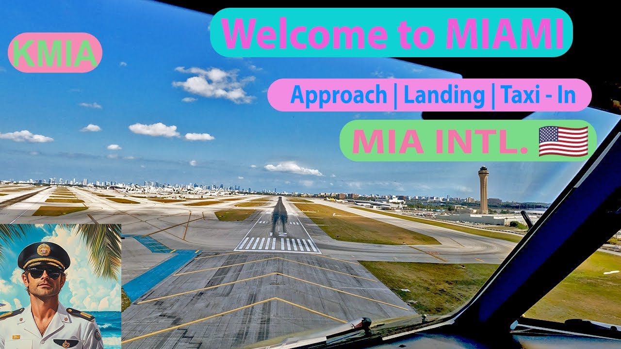 Miami 🛬 Epic Cockpit POV | Captain Max Approach & Landing in MIA ! ✈️🌴 one of busiest Airports in 🇺🇸