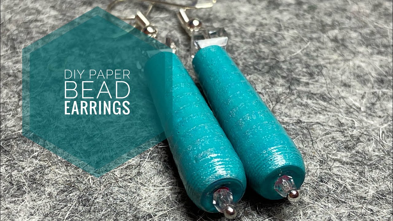 How To Roll Paper Beads and Make Earrings With Them - DIY Jewellery Making Tutorial